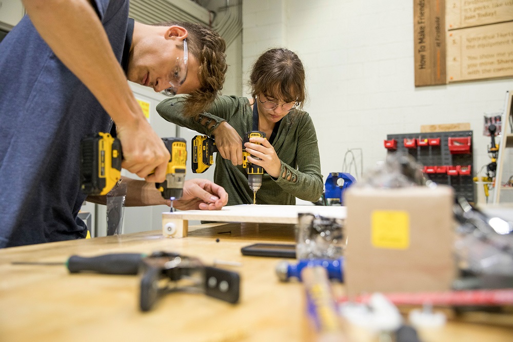 students drilling