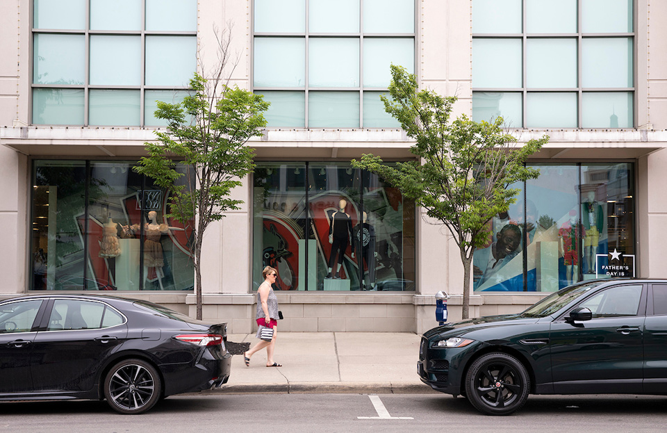 Macy's window with CCAD work