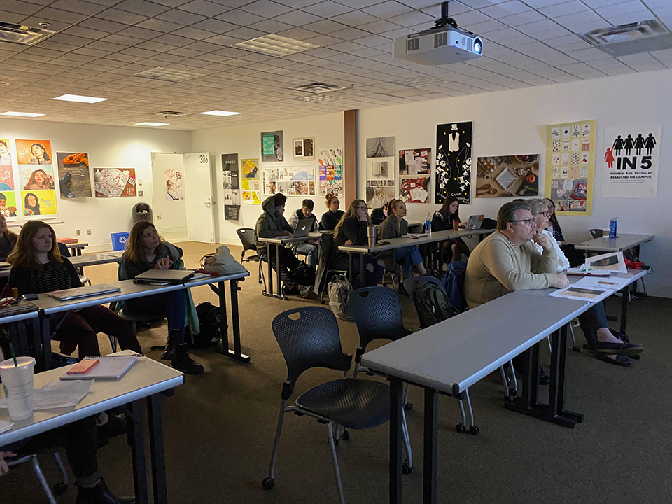 group of people in classroom