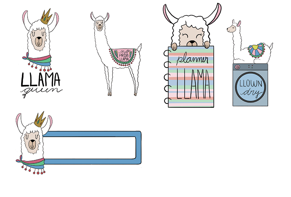 llama stickers