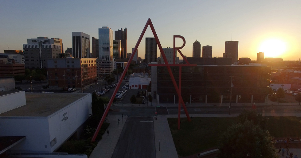 Life at CCAD, CCAD's Art Sign at Sunset