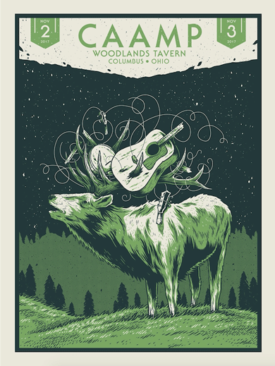 Illustration, screenprinted poster