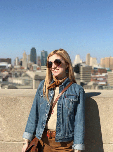 Fashion Design, Photo of Marissa outside with sunglasses 