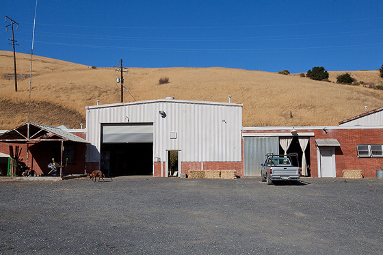 Illustration, Exterior of blacksmith and CCAD alumnus Daniel Hopper's studio