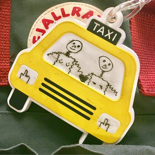 taxi shaped bag