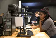 Students work in CCAD's dedicated stop-motion animation lab