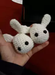 crocheted bunnies