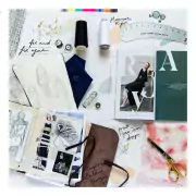 fashion design flatlay