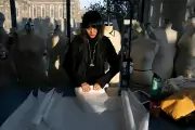 student working on fashion