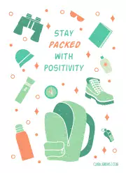 stay packed illustration card