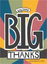 big thanks card illustration