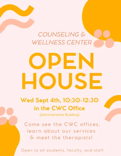 CWC Open House orientation September 4th in the CWC office from 10:30am - 12:30pm 