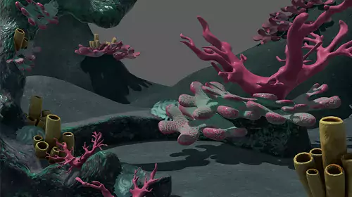 digital rendering of underwater environment