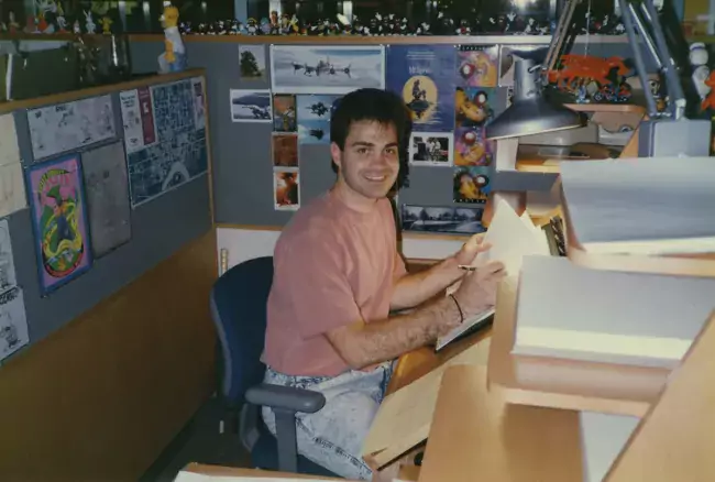 CCAD alumnus Tony West at Disney desk