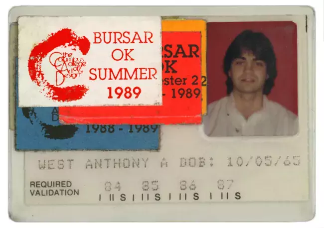 CCAD alumnus Tony West's student id