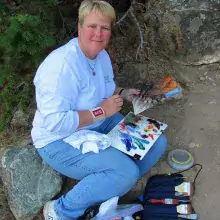 linda bittner painting on location